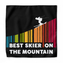 Cooles Barcode Design Bester Skifahrer auf dem Ber