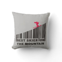 Cooles Barcode Design Bester Skifahrer auf dem Ber