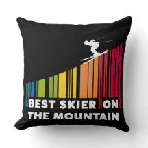 Cooles Barcode Design Bester Skifahrer auf dem Ber