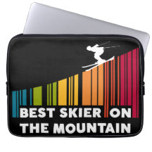 Cooles Barcode Design Bester Skifahrer auf dem Ber