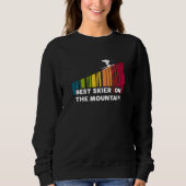 Cooles Barcode Design Bester Skifahrer auf dem Ber Sweatshirt (Vorderseite)