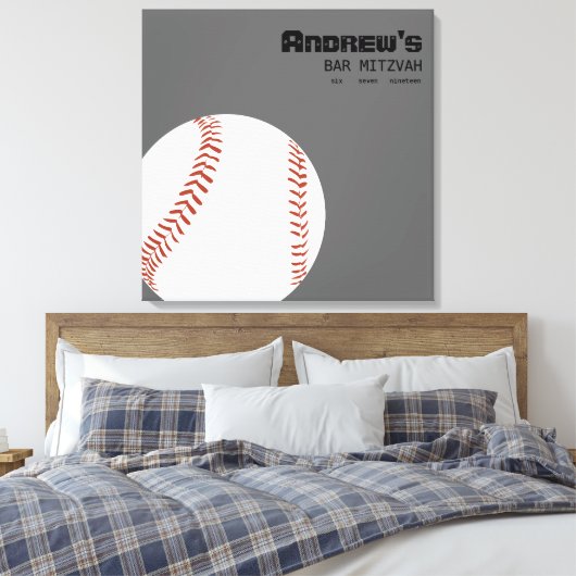 COOLES BASEBALL Bar Mitzvah-Vorstandsmitglied Leinwanddruck (Insitu (Schlafzimmer))