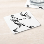Cooles Baseball Player Untersetzer Set (angewinkelt)