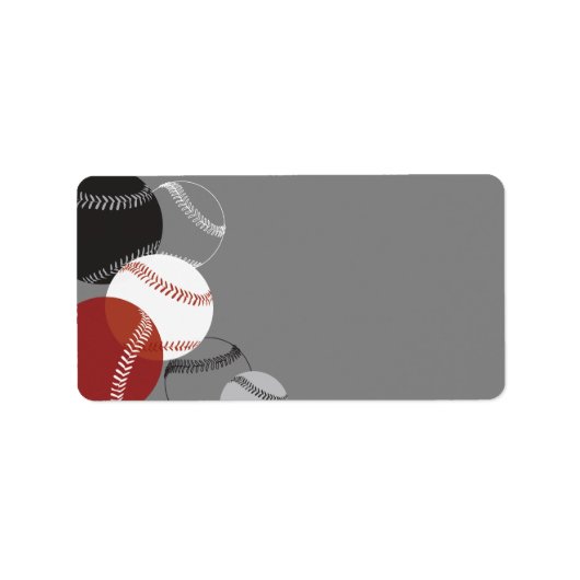 COOLES BASEBALL-Rücksendeadresse Adressaufkleber (Vorne)
