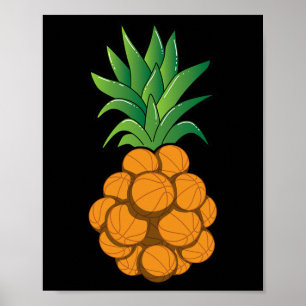 Cooles Basketball-Ananas-Design - Grafik Poster