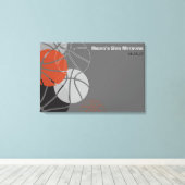 COOLES BASKETBALL Bar Mitzvah Sign-In Board Leinwanddruck (Insitu (Holzboden))