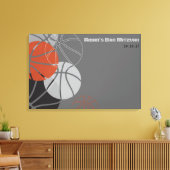 COOLES BASKETBALL Bar Mitzvah Sign-In Board Leinwanddruck (Insitu (Wohnzimmer))