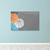 COOLES BASKETBALL Bar Mitzvah Sign-In Board Leinwanddruck (Insitu (Holzboden))