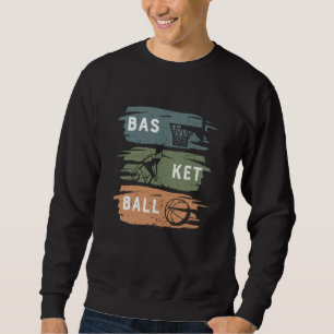 Cooles Basketball-Design mit 3 Farben Sweatshirt