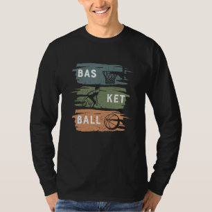 Cooles Basketball-Design mit 3 Farben T-Shirt