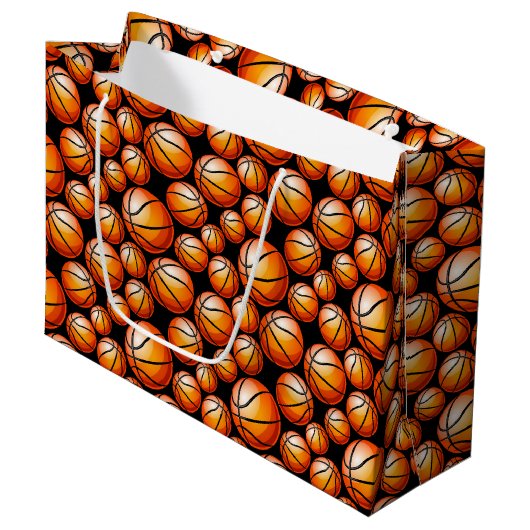 Cooles Basketball-Party Große Geschenktüte (Vorderseite Schrägansicht)