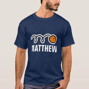 Cooles Basketball-Shirt mit Namen und springendem  T-Shirt