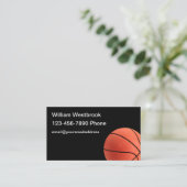 Cooles Basketball-Thema Moderne, einfache Visitenk Visitenkarte (Stehend Vorderseite)