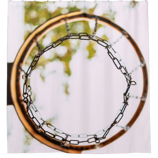 Cooles Basketballdesign Duschvorhang (Vorderseite)