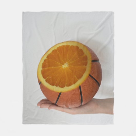 Cooles Basketballdesign Fleecedecke (Vorderseite)