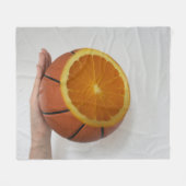 Cooles Basketballdesign Fleecedecke (Vorderseite (Horizontal))