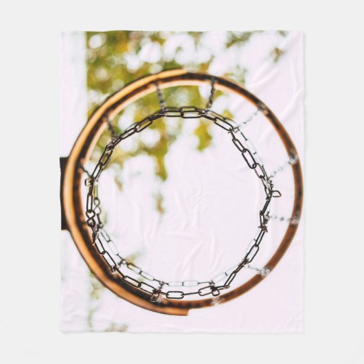 Cooles Basketballdesign Fleecedecke (Vorderseite)