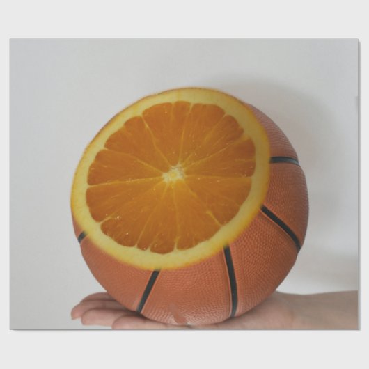 Cooles Basketballdesign Geschenkpapier (Flach)