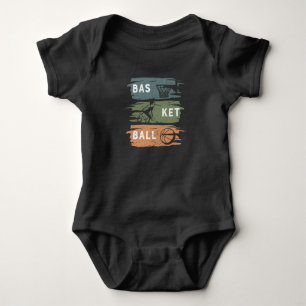 Cooles Basketballdesign in 3 Farben Baby Strampler