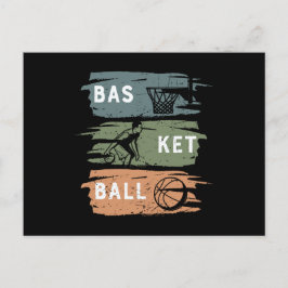 Cooles Basketballdesign in 3 Farben Postkarte