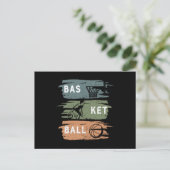 Cooles Basketballdesign in 3 Farben Postkarte (Stehend Vorderseite)