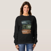 Cooles Basketballdesign in 3 Farben Sweatshirt (Vorne ganz)
