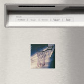 Cooles Basketballdesign Magnet (In Situ (Geschirrspüler))