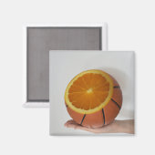 Cooles Basketballdesign Magnet (Vorderseite/Rückseite)