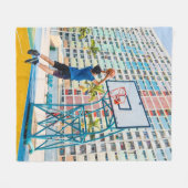 Cooles Basketballgeschenk Fleecedecke (Vorderseite (Horizontal))