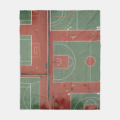 Cooles Basketballgeschenk Fleecedecke (Vorderseite)