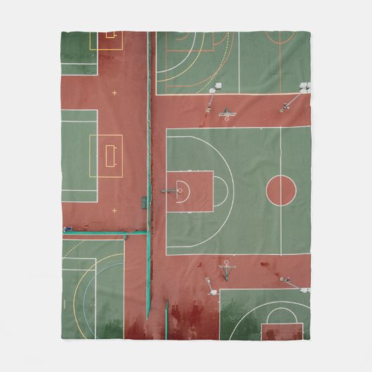 Cooles Basketballgeschenk Fleecedecke (Vorderseite)
