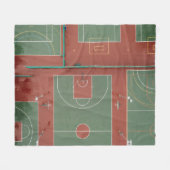 Cooles Basketballgeschenk Fleecedecke (Vorderseite (Horizontal))