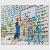 Cooles Basketballgeschenk Geschenkpapier (Flach)