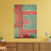 Cooles Basketballgeschenk Leinwanddruck (Insitu (Wohnzimmer))