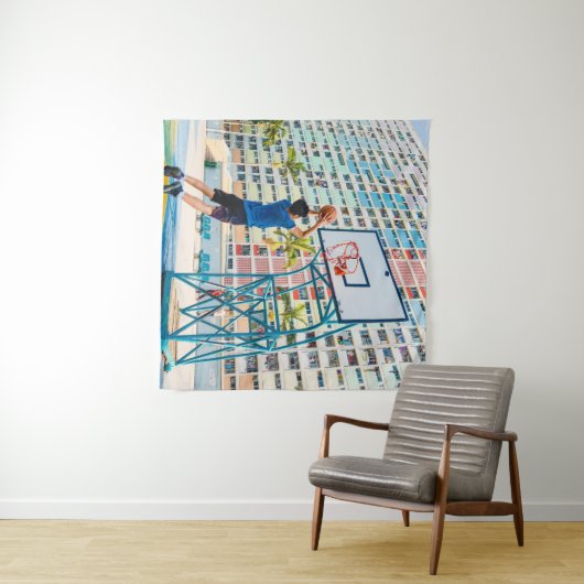 Cooles Basketballgeschenk Wandteppich (Beispiel (Horizontal))