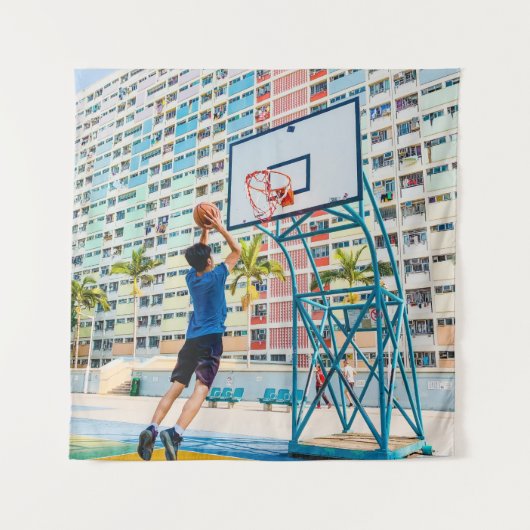 Cooles Basketballgeschenk Wandteppich (Vorderseite)