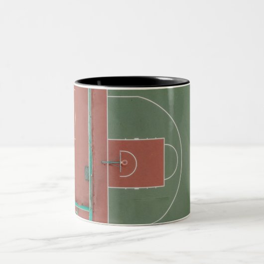 Cooles Basketballgeschenk Zweifarbige Tasse (Mittel)