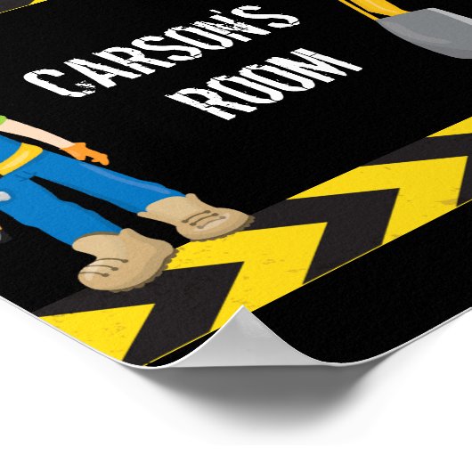 Cooles Baufahrzeug für benutzerdefinierte Kinder R Poster (Ecke)