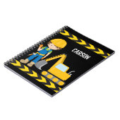 Cooles Baufahrzeug Junge Personalisierte Kinder Notizblock (Linke Seite)