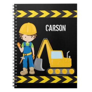 Cooles Baufahrzeug Junge Personalisierte Kinder Notizblock