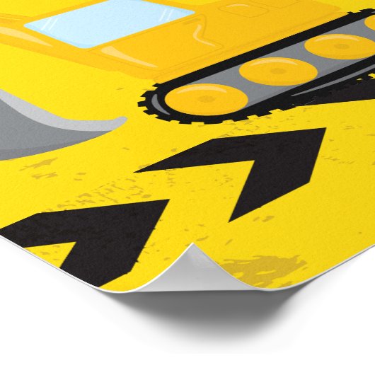 Cooles Baufahrzeug Kid Custom Boys Room Poster (Ecke)