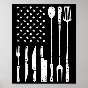 Cooles Bbq-Grilldesign Für Männer Frauen Byrbecue  Poster