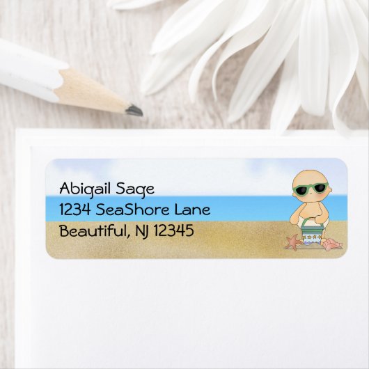 Cooles Beach Baby mit Sand-Bucket-Adresse (Insitu)