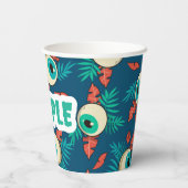 Cooles Beängstigendes Eyes Halloween Pappbecher (Rückseite)