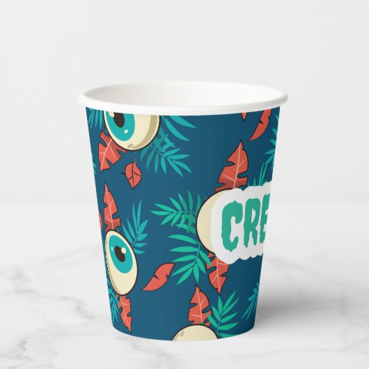 Cooles Beängstigendes Eyes Halloween Pappbecher (Vorderseite)