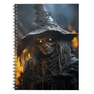 Cooles Beängstigendes Halloween Phantastische Illu Notizblock