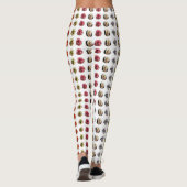Cooles Beängstigendes Maskenmuster Leggings (Rückseite)