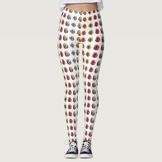 Cooles Beängstigendes Maskenmuster Leggings (Vorderseite)