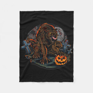 Cooles Beängstigendes Werewolf Halloween Thema Fleecedecke