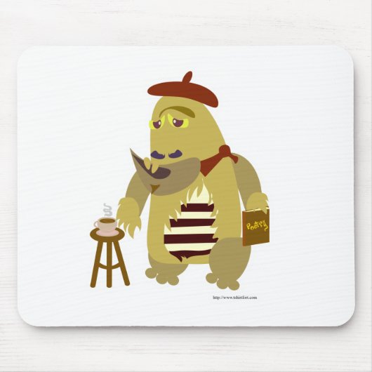 Cooles Beatnik Monster Cartoon Charakter Spaß Kuns Mousepad (Vorne)